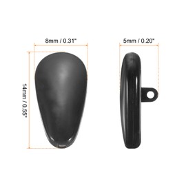 HARFINGTON 15 Pairs Eyeglass Nose Pads 6mm Thickness Silicone Anti-Slip Glasses Nose Grips Air Bag Screw-in Glasses Nose Pads for Plastic Frames Glasses Sunglasses, Black