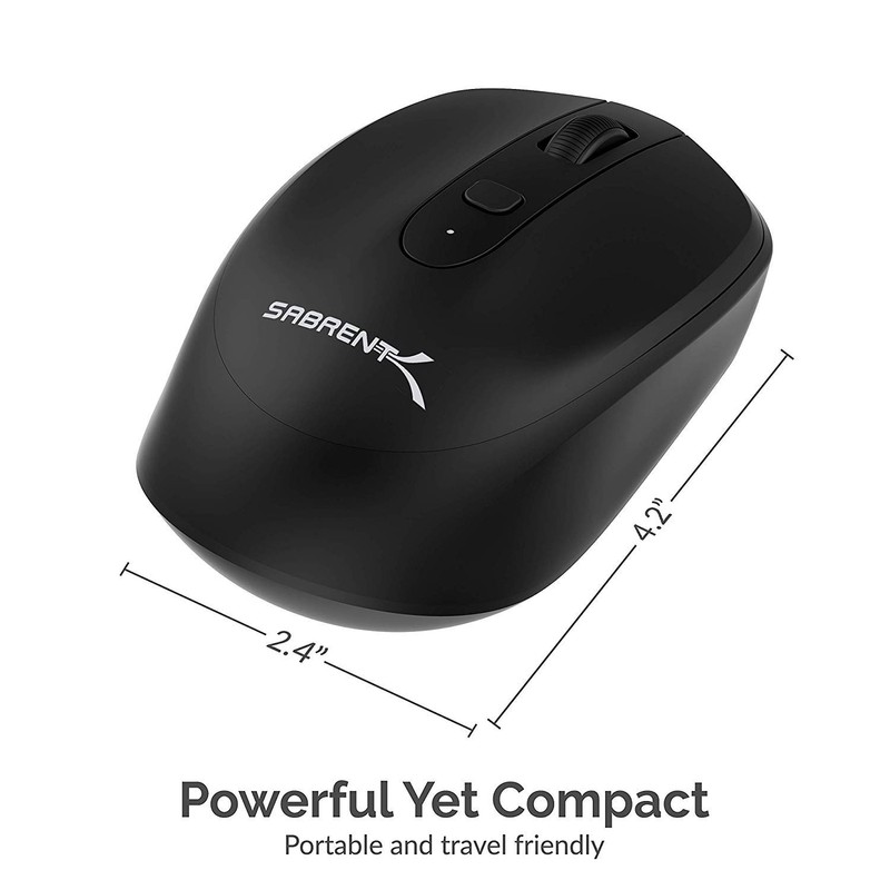 SABRENT 2.4GHz Rechargeable Wireless Mouse with Adjustable Resolution (MS-RCWM)