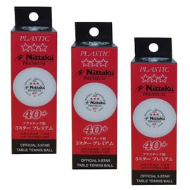NITTAKU 3-Star Premium 40+ Table Tennis Balls (9 Balls)