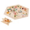 Hess 14929 Wooden Mosaic Tile Jungle Puzzle Baby Toy, Multi-Color
