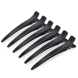 AIMIKE 4.8" Extended Hair Clips for Styling Larger Sections, 6 Pack Black