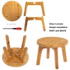 GOBAM Bamboo Step Stool, 7.3 inches - Sturdy Foot Stool