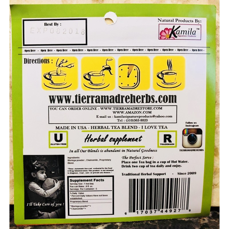 TIERRA MADRE Moringa Tea 2 Pack