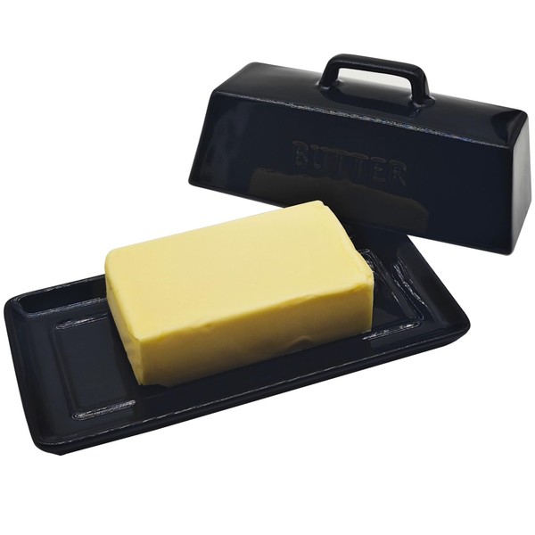 MKYHBOO Ceramic Butter Dish With Lid for Countertop, Covered Butter