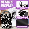 Pattern Cow Leather Laundry Basket Foldable,Leopard Large Storage Baskets Waterproof