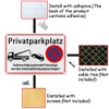 Sufune Parken Verboten Schild,30x20cm Warnschild Aluminium, inkl.Enth?lt Tr?gerkleber, Das Zuwiderhandelnde