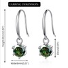 GLESOS Lightweight Hoop-Shaped Drop/Dangle Huggie Earrings,18K White Gold Plated Green