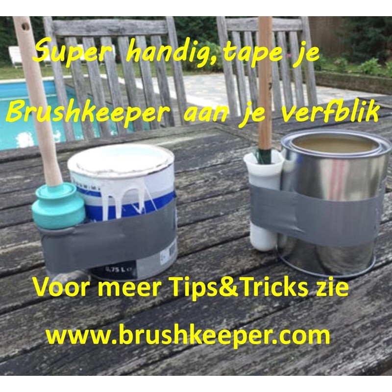 Brushkeeper with Ecobrush Size 14 - Paint Brush with Holder,
