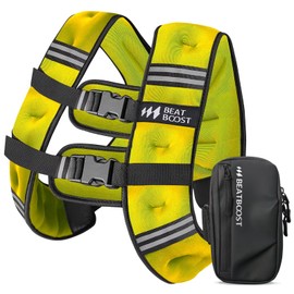 Weighted Vest for Women Men BeatBoost 30 lb Weight Vest with Ironsand for Walking Strength Training Running Workout Yellow