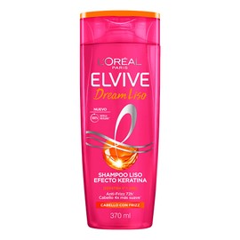 L'Oréal Paris Elvive Dream Liso Shampoo, Efecto Keratina Anti Frizz Hasta por 72h, Resistente a la Humedad, Cabello Liso y Suave, 370ml