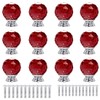 ANJUU 12 Pcs 30mm Round Shape Crystal Glass Cabinet Knobs