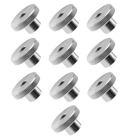 10PCS M6 High Knurled Thumb Nuts Female Threaded 304 Stainless Steel Round Grip Knob Locking Nuts DIN 466