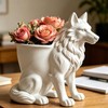 Black Wolf Flower Pot Silicone Resin Mold Animal DIY Making