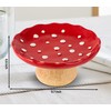dgudgu Mushroom Fruit Bowl For Kitchen Counter 10 Inch Fruit