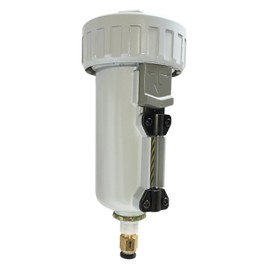 PneumaticPlus SAD402-N04D-MEP Compressed Air, External Water Trap Valve with Automatic Drain 1/2" NPT - Metal Bowl Sight Glass, 10 Micron