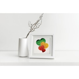 GREENHANDSHAKE Art 4 hearts, quilling art greeting card for birthday, valentine's day, mother's day, anniversary, thank you, get well, 6" x 6"