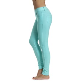 Prolific Health Women's Jean Look Jeggings Tights Slimming Many Colors Spandex Leggings Pants S-XXXL (XX-Large, Turquoise)