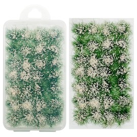 Cayway Static Grass Flowers Grass Tufts Model Building Miniature Vegetation Groups Grass Tufts Static Landscape Model DIY Miniatures for Train Landscape Railway Landscape (Pink)