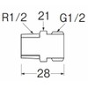 SANEI JT20-10S-13 [Benly Can Nipple] 10 Pieces Screw Size G1/2