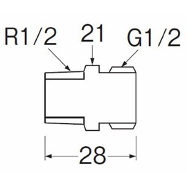 SANEI JT20-10S-13 [Benly Can Nipple] 10 Pieces Screw Size G1/2 x R1/2