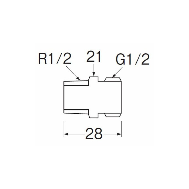 SANEI JT20-10S-13 [Benly Can Nipple] 10 Pieces Screw Size G1/2