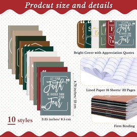 Fulmoon 120 Pcs Back to School Gifts Inspirational Notepads Pens Gifts Bulk Inspirational Mini Notebooks Motivational Pens for Students from Teacher Coworker Employee Team (Retro)