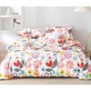 100% Egyptian Cotton Duvet Set, 3 Pieces, Modern Pink Floral