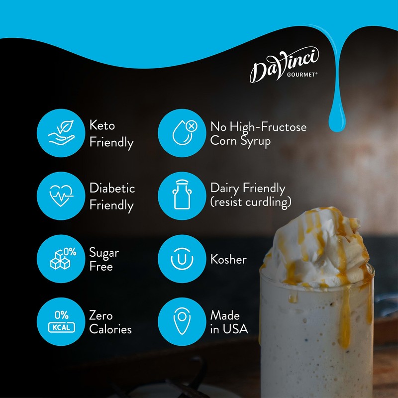 DaVinci Gourmet Sugar-Free Madagascar Vanilla Syrup, 25.4 Fluid Ounce (Pack