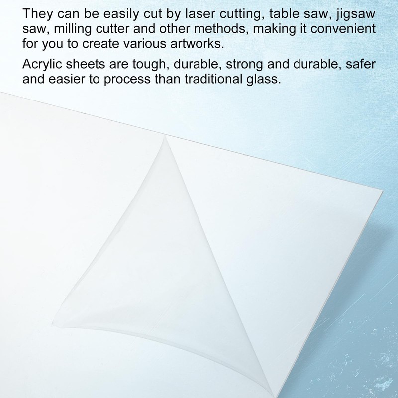 sourcing map 12 Pack Acrylic Sheets 5x7 Inch, 0.04" Thick