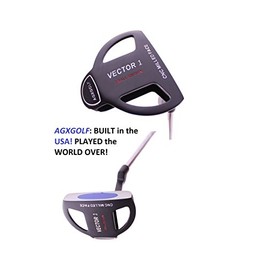 AGXGOLF Men's Vector Series 2-Ball Putter: w/CNC Milled Face & Polymer Insert: Right Hand, (35 Inch) Regular Length; Built in The USA!!