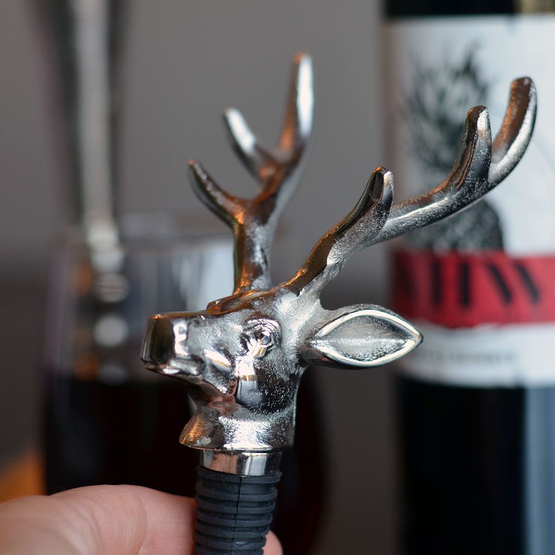 Bottle Stopper Botho Height 19 cm Nickel-Plated Aluminium