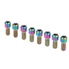 RISK 8Pcs Mountain Bike Pedal Bolts Titanium Alloy Anti Slip