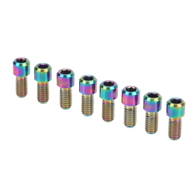 RISK 8Pcs Mountain Bike Pedal Bolts Titanium Alloy Anti Slip