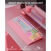 AULA F2088 Typewriter Style Mechanical Gaming Keyboard,Rainbow LED Backlit,Removable Wrist