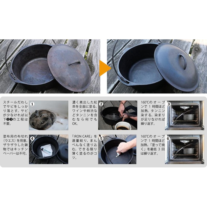 Iron Care Iron Frying Pans, 1.7 fl oz (50 ml),