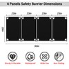 4 Panels Safety Barricade,7.8FT Removable Foldable Security Gates Barrier with