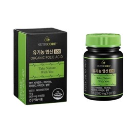 Nutricore Organic Folic Acid 400, 60 tablets, 2 months supply / 뉴트리코어 유기농 엽산400 60정 2개월분