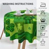 DaLizA St.Patrick's Day Round Tablecloth 60 Inch Green Shamrock Table