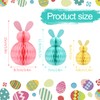 MAMUNU 6 PCS Easter Hanging Decorations, Rabbit Honeycomb Ball Pendant