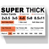 100 SUPER THICK index cards/ 4"x6" / 14pt (0.014") 100lb