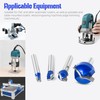 SMJXTOP 4Pcs Carbide Groove Point Cutting Roundover Router Bit Set