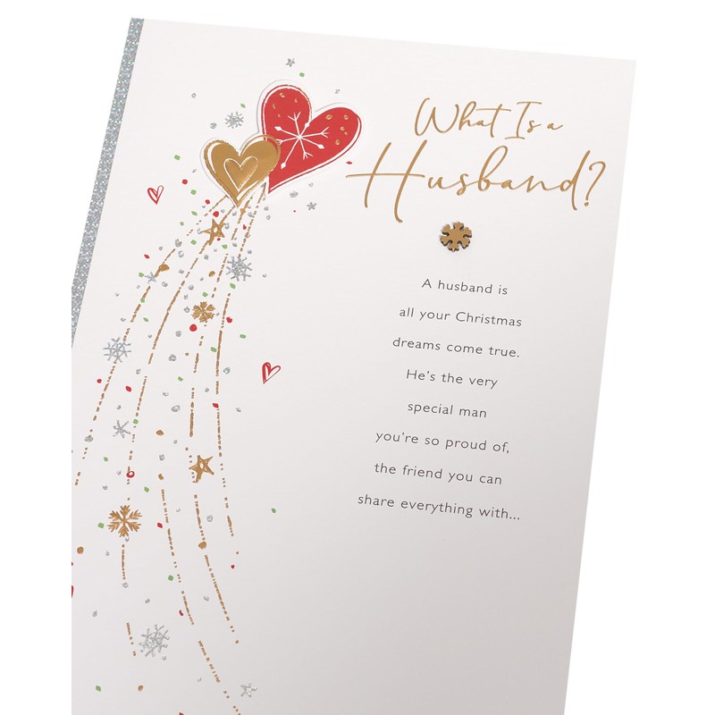 UK Greetings Christmas Card for Husband - Heartfelt Design