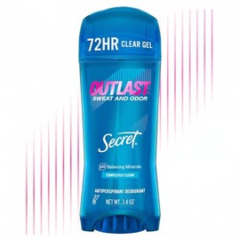 Secret Outlast Xtend Gel Antiperspirantante Desodorante Limpieza Total 3.4 oz