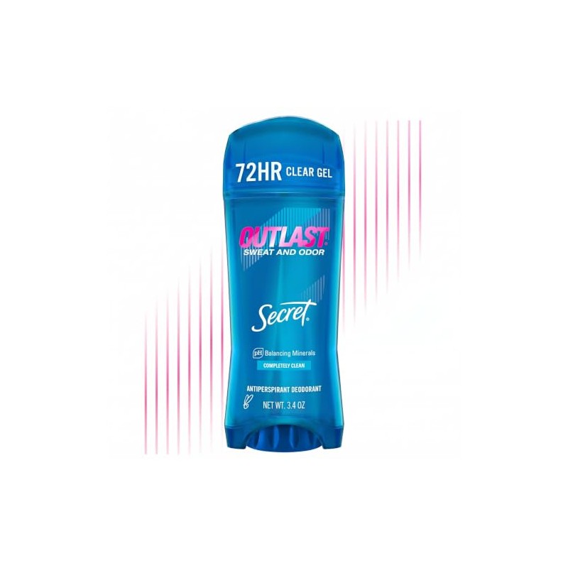 Secret Outlast Xtend Gel Antiperspirantante Desodorante Limpieza Total 3.4 oz