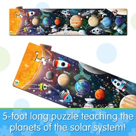 The Learning Journey: Long and Tall Puzzles - Solar System - 51 Piece, 5-Foot-Long Preschool STEM Puzzle - Educational Gifts for Boys & Girls Ages 3 and Up