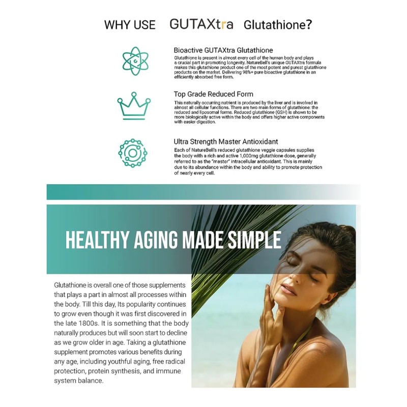 Glutatión Glutathione 2,000mg Con 240 Cápsulas Hecho En Usa