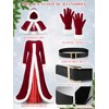 FancyFun 4 Pieces Mrs Claus Costume for Women, Adult Santa