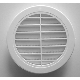 Upmann Ventilation Grille Round Plastic 175 mm White 66617