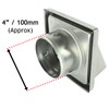 SPARES2GO Stainless Steel Cowled External Extractor Wall Vent Outlet with