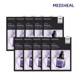 MEDIHEAL 피디알엔 랩핑 세럼 마스크 10매 모공 탄력) PDRN Wrapping Serum Mask 10 Sheets (Pore Elasticity) [[0001] PDRN Wrapping Serum Mask 10 Sheets]
